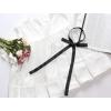 imageAllegra K Womens Long Self Tie Solid Color Ribbon Bowknot Neckwear Cosplay Elegant Neck BowtieBlack