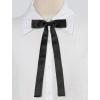 imageAllegra K Womens Long Self Tie Solid Color Ribbon Bowknot Neckwear Cosplay Elegant Neck BowtieBlack