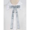 imageAllegra K Womens Long Self Tie Solid Color Ribbon Bowknot Neckwear Cosplay Elegant Neck BowtieGray