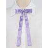 imageAllegra K Womens Long Self Tie Solid Color Ribbon Bowknot Neckwear Cosplay Elegant Neck BowtieLight Purple