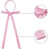 imageAllegra K Womens Long Self Tie Solid Color Ribbon Bowknot Neckwear Cosplay Elegant Neck BowtiePink