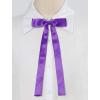 imageAllegra K Womens Long Self Tie Solid Color Ribbon Bowknot Neckwear Cosplay Elegant Neck BowtiePurple