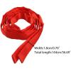 imageAllegra K Womens Long Self Tie Solid Color Ribbon Bowknot Neckwear Cosplay Elegant Neck BowtieRed