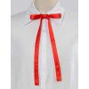 imageAllegra K Womens Long Self Tie Solid Color Ribbon Bowknot Neckwear Cosplay Elegant Neck BowtieRed