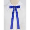 imageAllegra K Womens Long Self Tie Solid Color Ribbon Bowknot Neckwear Cosplay Elegant Neck BowtieRoyal Blue