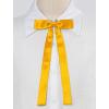 imageAllegra K Womens Long Self Tie Solid Color Ribbon Bowknot Neckwear Cosplay Elegant Neck BowtieYellow