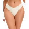 imageAllegra K Womens NoShow Hipster Unlined Cheeky Underwear VShape Waist Stretch BikiniBeige Apricot