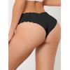 imageAllegra K Womens NoShow Hipster Unlined Cheeky Underwear VShape Waist Stretch BikiniBlack