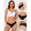 imageAllegra K Womens NoShow Hipster Unlined Cheeky Underwear VShape Waist Stretch BikiniBlack