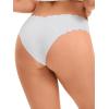 imageAllegra K Womens NoShow Hipster Unlined Cheeky Underwear VShape Waist Stretch BikiniLight Grey