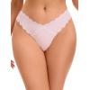 imageAllegra K Womens NoShow Hipster Unlined Cheeky Underwear VShape Waist Stretch BikiniPink