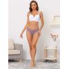 imageAllegra K Womens NoShow Hipster Unlined Cheeky Underwear VShape Waist Stretch BikiniPurple