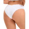 imageAllegra K Womens NoShow Hipster Unlined Cheeky Underwear VShape Waist Stretch BikiniWhite