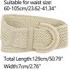 imageAllegra K Womens Plus Size ExtraWide Woven Waist Belts Braided Belts for Dress Chunky BuckleBeige