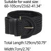 imageAllegra K Womens Plus Size ExtraWide Woven Waist Belts Braided Belts for Dress Chunky BuckleBlack