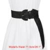 imageAllegra K Womens Plus Size ExtraWide Woven Waist Belts Braided Belts for Dress Chunky BuckleBlack