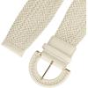 imageAllegra K Womens Plus Size ExtraWide Woven Waist Belts Braided Belts for Dress Chunky BuckleCream White