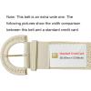 imageAllegra K Womens Plus Size ExtraWide Woven Waist Belts Braided Belts for Dress Chunky BuckleCream White