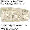 imageAllegra K Womens Plus Size ExtraWide Woven Waist Belts Braided Belts for Dress Chunky BuckleCream White
