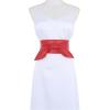 imageAllegra K Womens Plus Size Obi Belts Bowknot SelfTie Wrap Around Wide Sash Waistband Belt for DressesRed