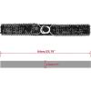 imageAllegra K Womens Plus Size Stretchy Skinny Waist Belts Shiny Sequins Decor Elastic Belts for DressesSilver Side Black