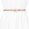 imageAllegra K Womens Plus Size Waist Belts Pearl Narrow Leather Adjustable Belt for Jeans Dresses PantsLight Pink
