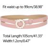 imageAllegra K Womens Plus Size Waist Belts Pearl Narrow Leather Adjustable Belt for Jeans Dresses PantsLight Pink