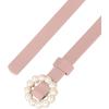 imageAllegra K Womens Plus Size Waist Belts Pearl Narrow Leather Adjustable Belt for Jeans Dresses PantsLight Pink