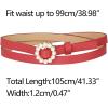 imageAllegra K Womens Plus Size Waist Belts Pearl Narrow Leather Adjustable Belt for Jeans Dresses PantsRed