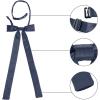 imageAllegra K Womens PreTied Adjustable String Bow Tie with Long Ribbon Solid Color Uniform BowtiesDark Blue