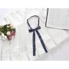 imageAllegra K Womens PreTied Adjustable String Bow Tie with Long Ribbon Solid Color Uniform BowtiesDark Blue