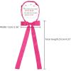 imageAllegra K Womens PreTied Adjustable String Bow Tie with Long Ribbon Solid Color Uniform BowtiesHot Pink