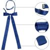 imageAllegra K Womens PreTied Adjustable String Bow Tie with Long Ribbon Solid Color Uniform BowtiesNavy Blue