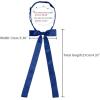imageAllegra K Womens PreTied Adjustable String Bow Tie with Long Ribbon Solid Color Uniform BowtiesNavy Blue
