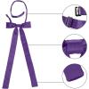 imageAllegra K Womens PreTied Adjustable String Bow Tie with Long Ribbon Solid Color Uniform BowtiesPurple