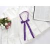 imageAllegra K Womens PreTied Adjustable String Bow Tie with Long Ribbon Solid Color Uniform BowtiesPurple