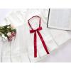 imageAllegra K Womens PreTied Adjustable String Bow Tie with Long Ribbon Solid Color Uniform BowtiesRose Red