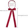 imageAllegra K Womens PreTied Adjustable String Bow Tie with Long Ribbon Solid Color Uniform BowtiesRose Red