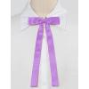 imageAllegra K Womens PreTied Adjustable String Bow Tie with Long Ribbon Solid Color Uniform BowtiesViolet