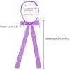 imageAllegra K Womens PreTied Adjustable String Bow Tie with Long Ribbon Solid Color Uniform BowtiesViolet