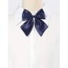 imageAllegra K Womens PreTied Bowknot Polka Dots Bow Ties Adjustable Strap Bowtie for CostumeNavy Blue
