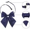 imageAllegra K Womens PreTied Bowknot Polka Dots Bow Ties Adjustable Strap Bowtie for CostumeNavy Blue