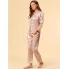 imageAllegra K Womens Satin Night Suits Valentines Day Button Down with Pants Silky Lounge Pajama SetsChampagne