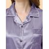 imageAllegra K Womens Satin Night Suits Valentines Day Button Down with Pants Silky Lounge Pajama SetsGray Purple