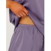 imageAllegra K Womens Satin Sleepwear Lace Trim Camisole Tops with Shorts Lounge Silky Pajama SetsGray Purple
