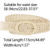 imageAllegra K Womens Skinny Waist Belts Braided Woven Bohemian Belts for Dress Metal BuckleBeige