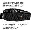 imageAllegra K Womens Skinny Waist Belts Braided Woven Bohemian Belts for Dress Metal BuckleBlack