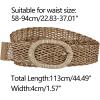 imageAllegra K Womens Skinny Waist Belts Braided Woven Bohemian Belts for Dress Metal BuckleBrown