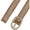 imageAllegra K Womens Skinny Waist Belts Braided Woven Bohemian Belts for Dress Metal BuckleBrown