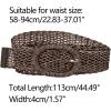 imageAllegra K Womens Skinny Waist Belts Braided Woven Bohemian Belts for Dress Metal BuckleCoffee